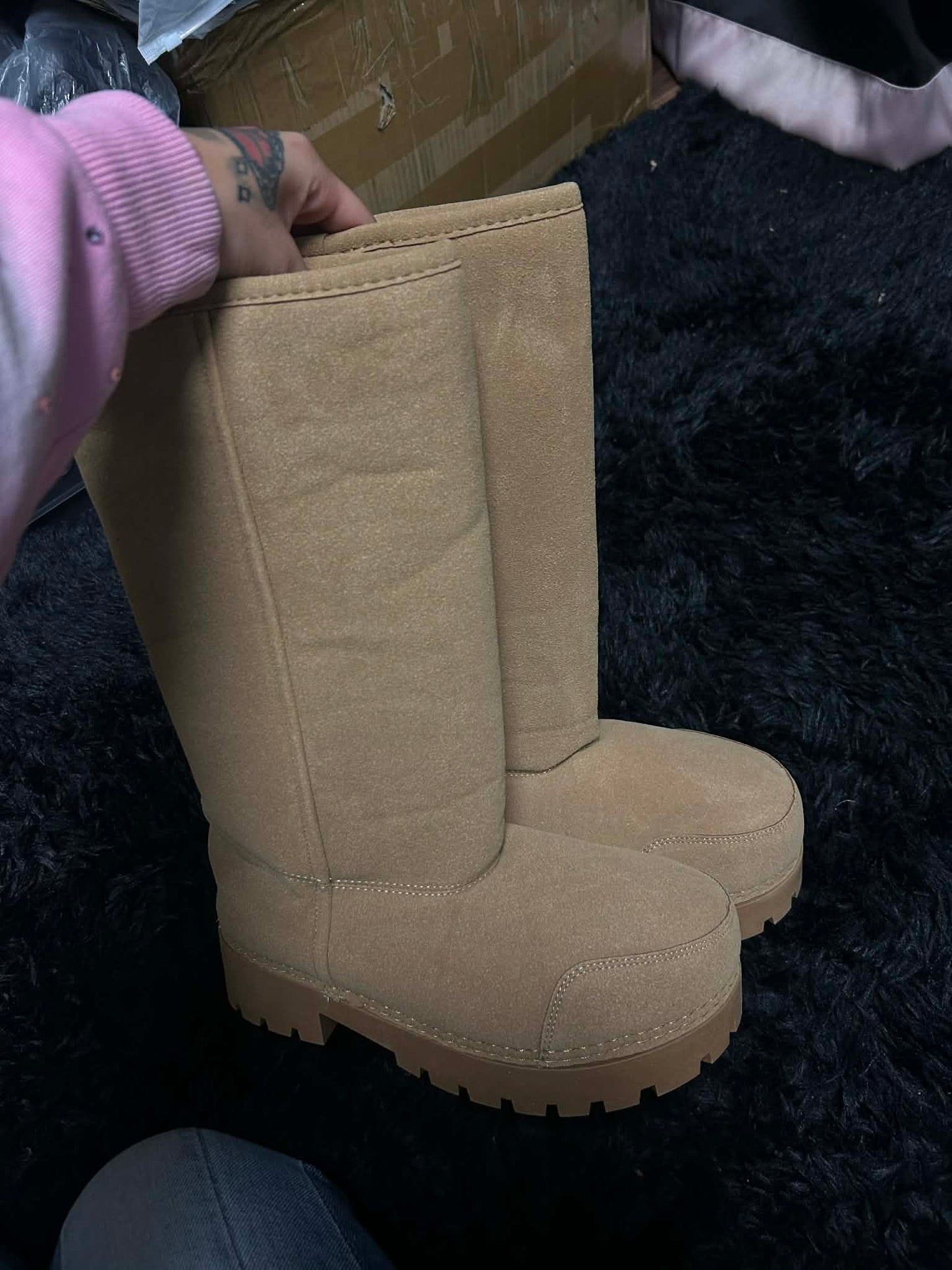 High top graffiti boots