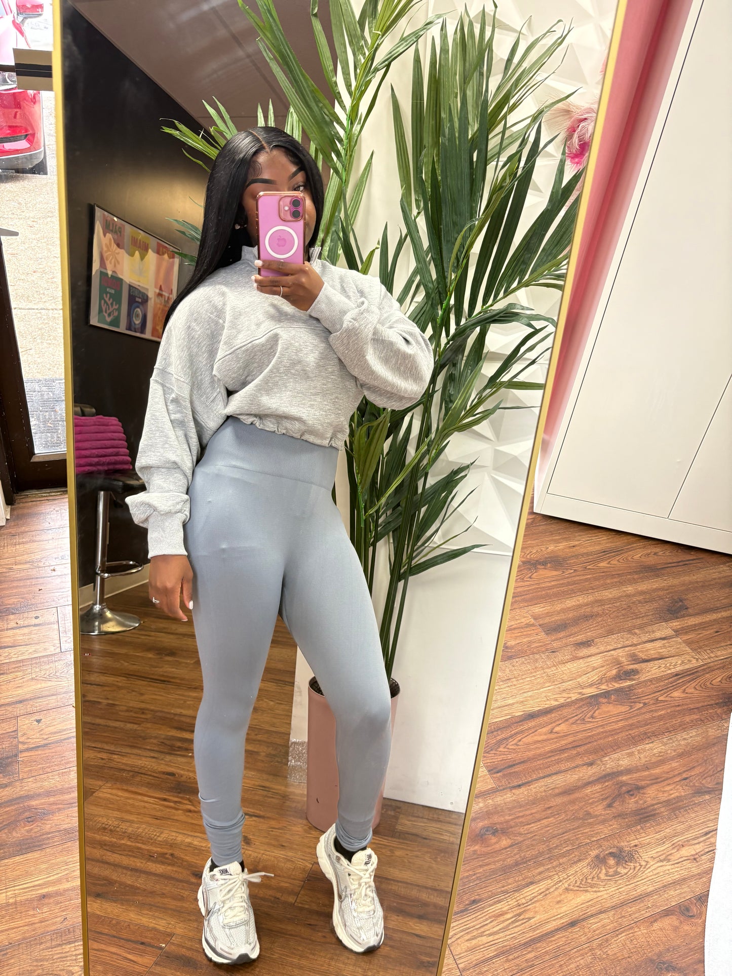 Pull half zip 2 piece