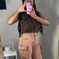 Fuzzy Faux Top