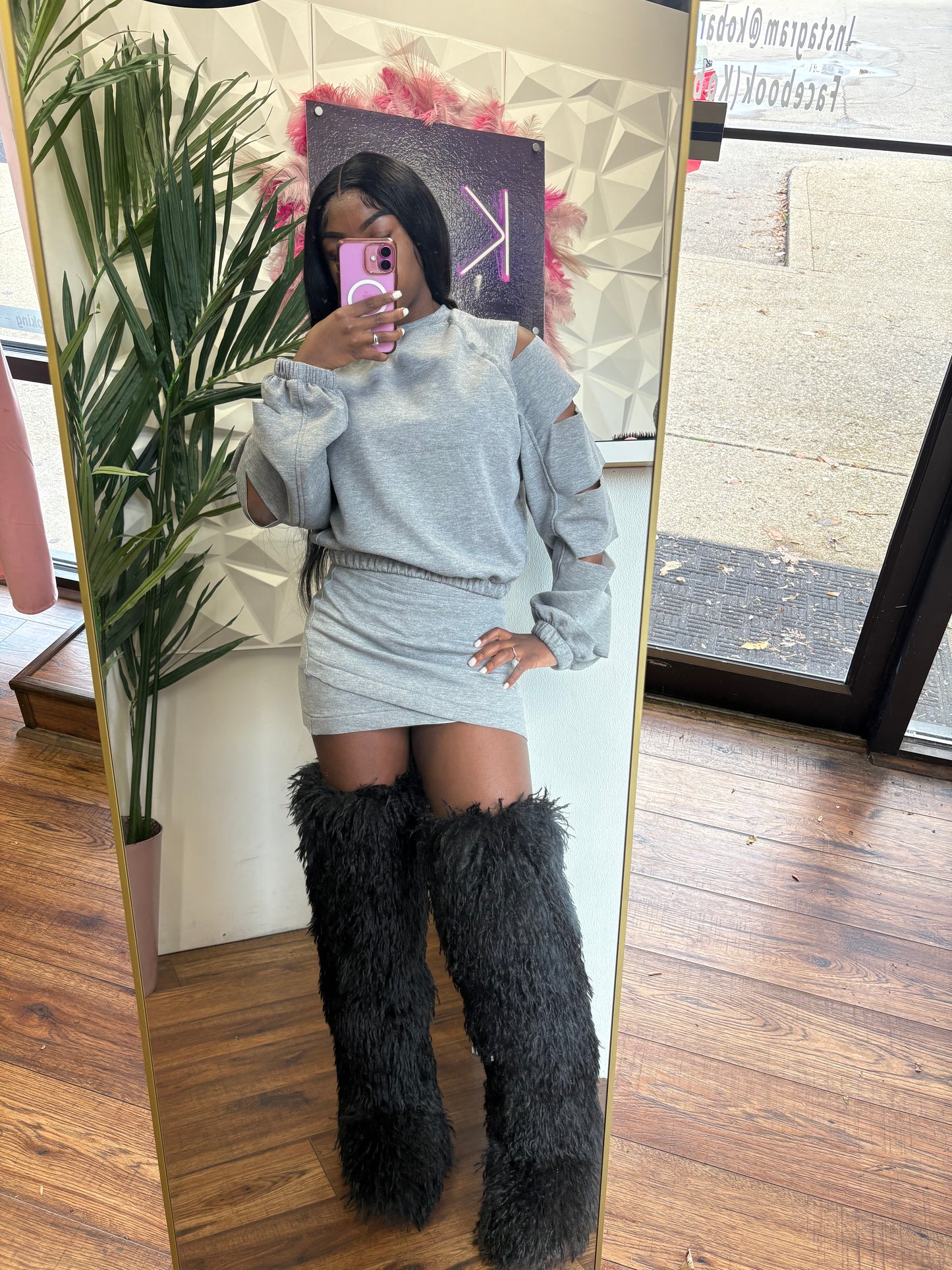 Mono Fur Boots